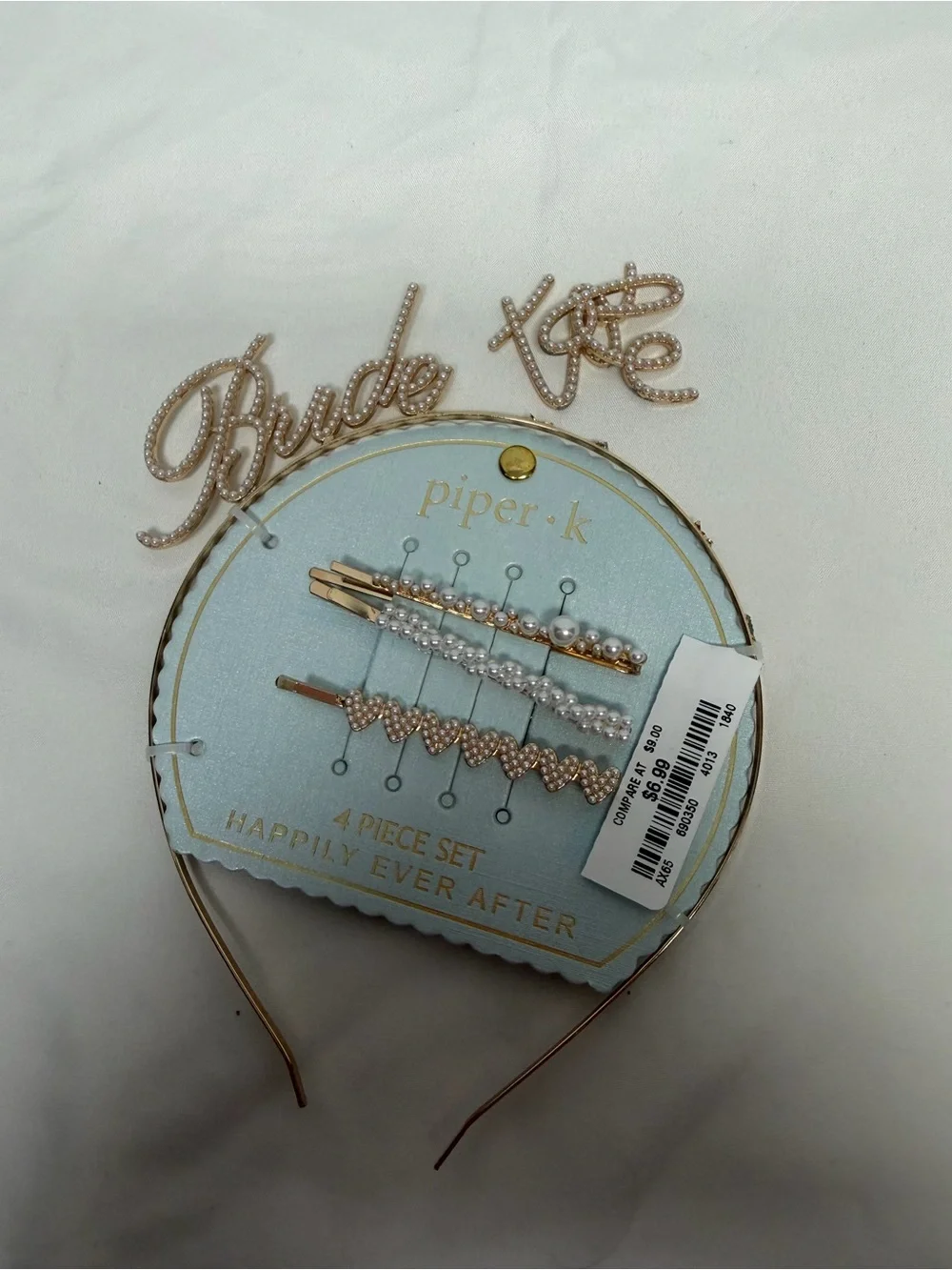 Piper White 'MRS.' Cosmetic Pouch with Gold Lettering